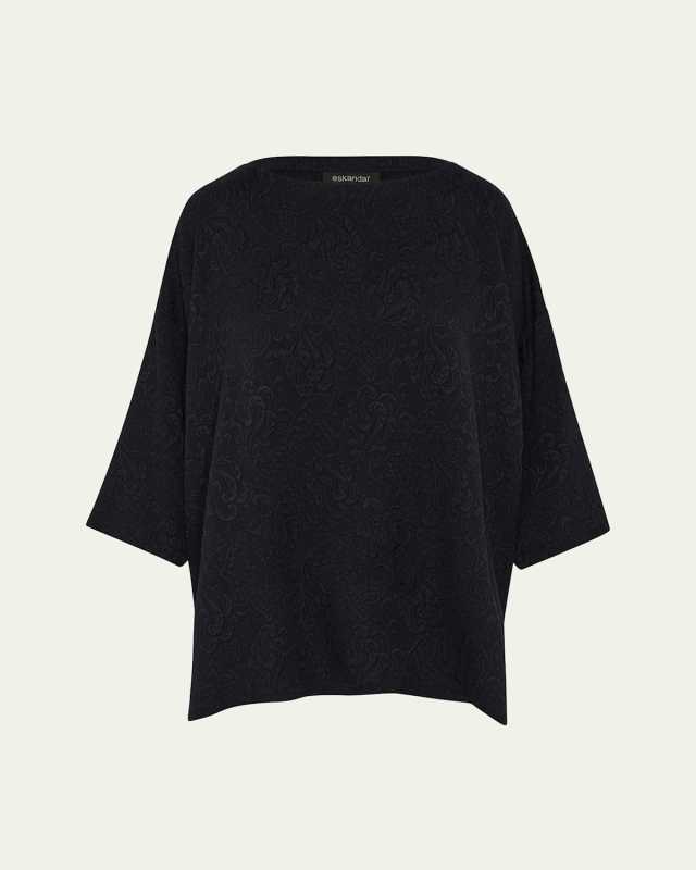 Wide A-Line Scoop-Neck Tunic (Long Length)